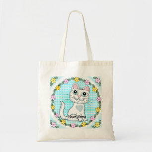 Big Eye Kitten Cat Tote Bag