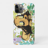 big eye sleeping Puppy Dog Cartoon Animal Art    