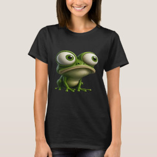 Big-Eyed Cartoon Frog T-Shirt