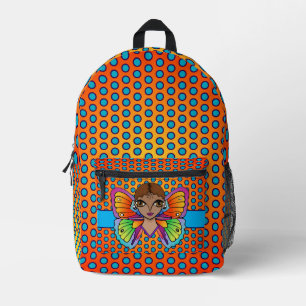 Big Eyes and Polka Dots Print Cut backpack