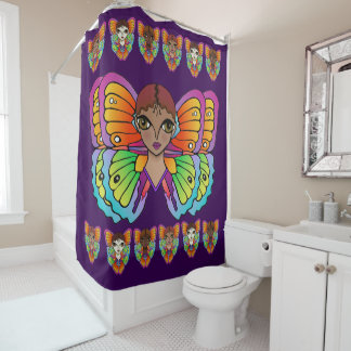 Big Eyes & Butterfly Wings Shower Curtain