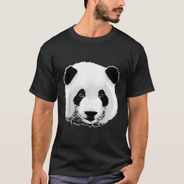 Big Face Panda Animal T-Shirt (Front)