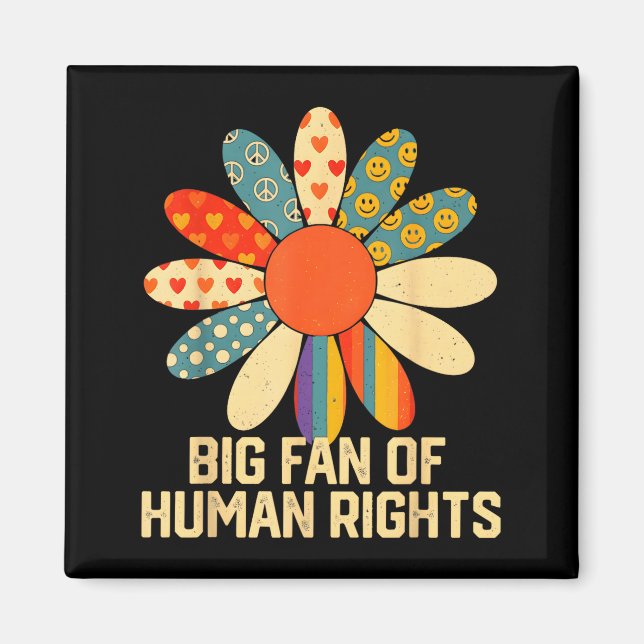 Big Fan Human Rights Equality Graphic Art Magnet (Front)