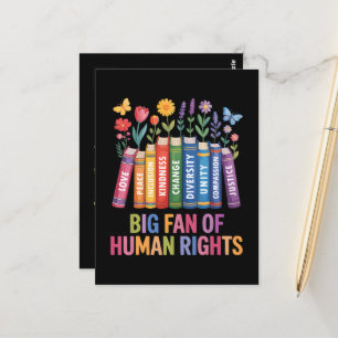 Big Fan Of Human Rights Postcard