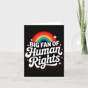 Big fan of human rights rainbow protest feminist card