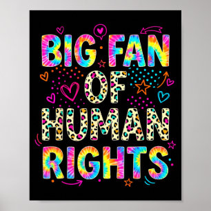 Big fan of human rights retro protest equality tie poster