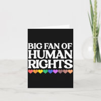 Big fan of human rights - retro rainbow hearts