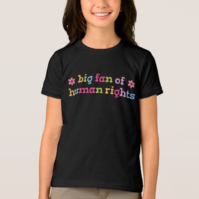 Big fan of human rights Tri-Blend shirt (Front)