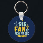 Big Fan of Renewable Energy Funny Wind Power Puns Key Ring<br><div class="desc">I'm A Big Fan of Renewable Energy. Funny and humourous pun design for those who support save and sustainable renewable energy sources. Cool vintage and distressed merchandise for engineers and technician working with wind turbines. Perfect for Renewable Energy Awareness Campaign to support the use of wind energy to generate electricity....</div>