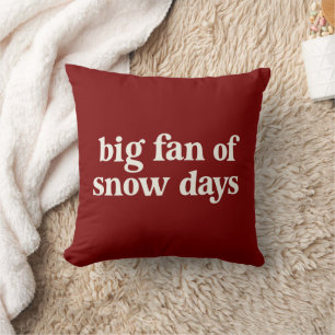 Big Fan of Snow Days Funny Winter Break Teachers Cushion