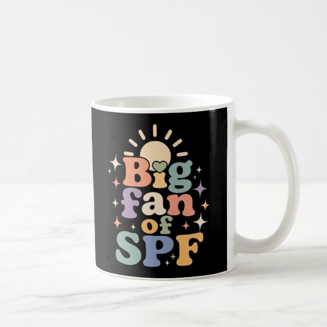 Big Fan of SPF Summer Sun Protection Coffee Mug (Right)