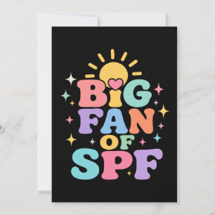 Big Fan of SPF Summer Sun Protection Invitation