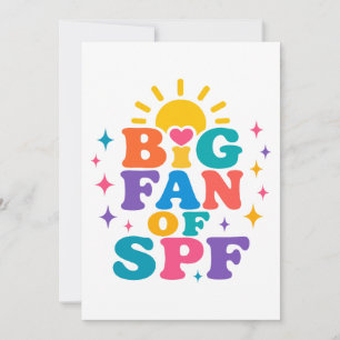 Big Fan of SPF Summer Sun Protection Invitation