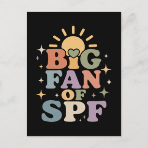 Big Fan of SPF Summer Sun Protection Postcard