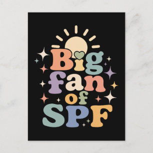 Big Fan of SPF Summer Sun Protection Postcard