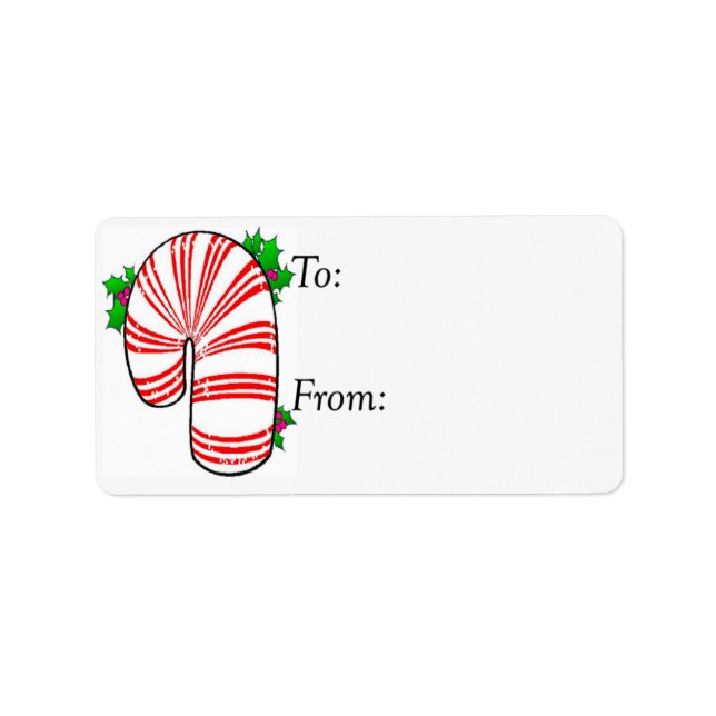 Big Fat Candy Cane Gift Tag (Front)