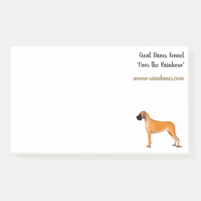 big Fawn Great Dane block Post-it Notes (Front)