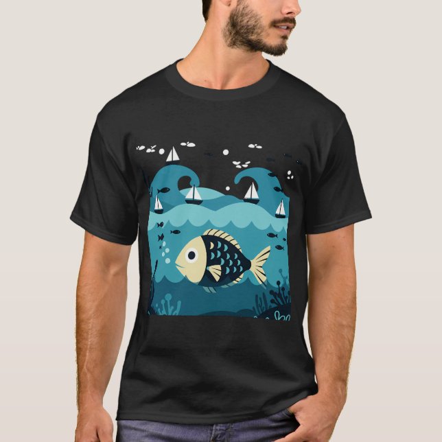 Big fish and small fish T-Shirt (Front)