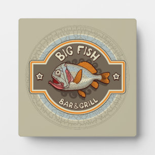 Big Fish Bar And Grill Poster Plaque