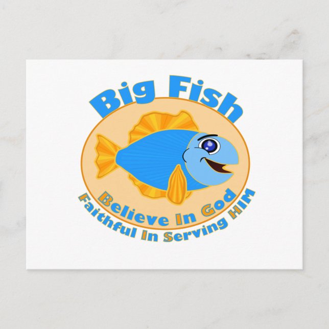 Big Fish Believe in God Postcard (Front)