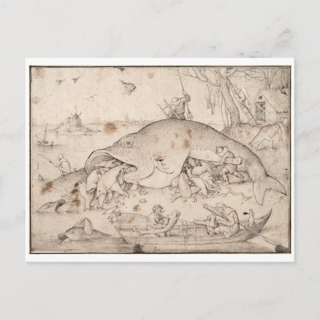 Big Fish Eat Little Fish by Pieter Bruegel Postcard (Front)