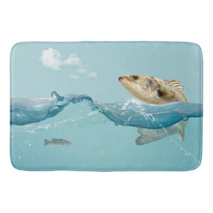 Big Fish in Water Bath Mat