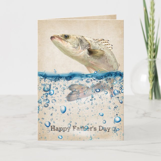 Big Fish in water Father's Day Card (Front)