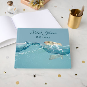 Big Fish in Water for Funeral Guest Book