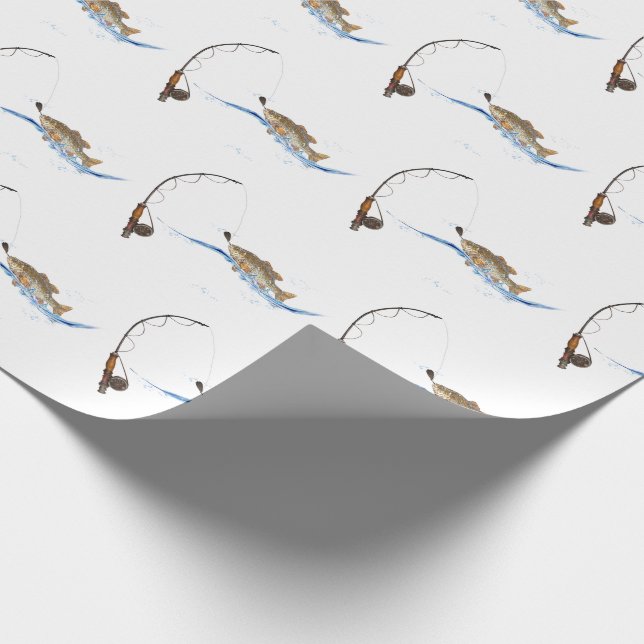 big fish on hook with splash wrapping paper (Corner)