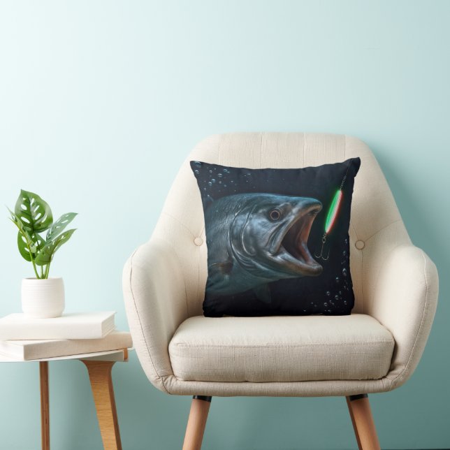 Big Fish with Neon Lure Cushion (Chair)