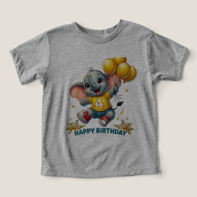 Big Five Celebration: Elephant with Balloons (Design Front)