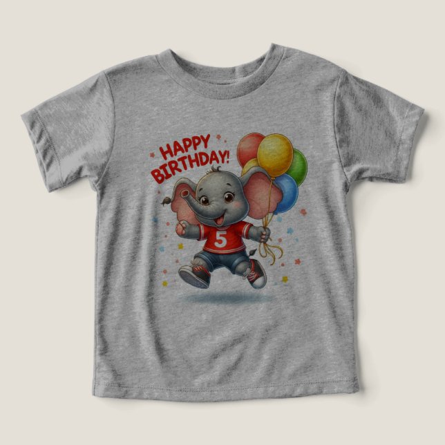 Big Five Celebration: Elephant with Balloons (Design Front)