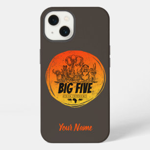 Big Five of Africa Safari Vintage Elephant, Lion iPhone 13 Case