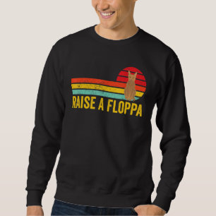 Big Floppa Caracal Cat Meme Retro Raise A Floppa Sweatshirt