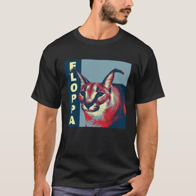 Big Floppa Caracel Meme T-Shirt (Front)
