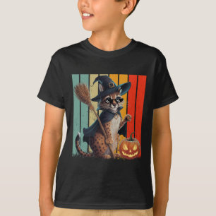 Big Floppa Meme Caracal Cat Halloween  T-Shirt
