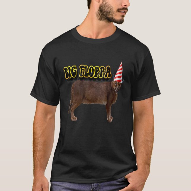 Big Floppa Meme Cat 1 T-Shirt (Front)