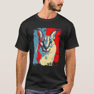 Big Floppa Meme Cat Cute Caracal Cat Retro Distre T-Shirt