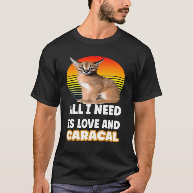 Big Floppa Meme Cat T-Shirt (Front)