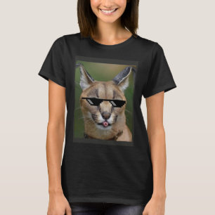 Big Floppa Meme Cute AKA Gregory ears T-Shirt