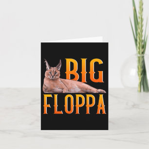 Big Floppa Meme Cute Caracal Cat  Card