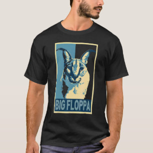 Big Floppa Meme Cute Caracal Cat retro vintage T-Shirt