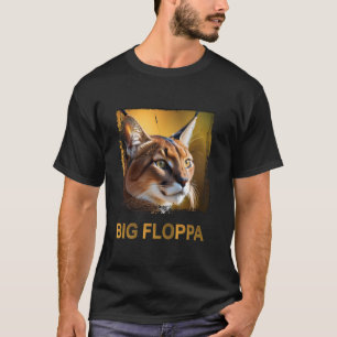 Big Floppa Meme Cute Caracal Cat T-Shirt