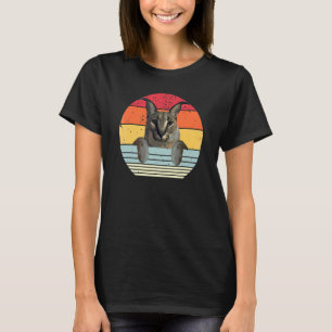 Big Floppa Meme Cute Caracal Cat vintage distresse T-Shirt
