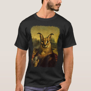 Big Floppa Meme  Cute Caracal Cat with gun T-Shirt
