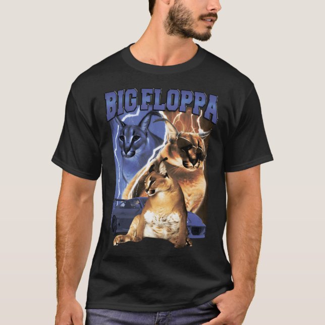 Big Floppa Vintage Rap T-Shirt (Front)