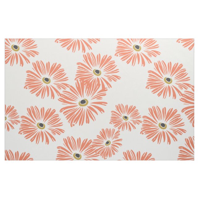 Big Floral Fabric Poppy Red (Fat Quarter)