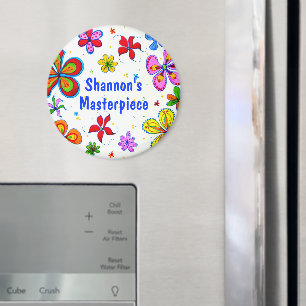 Big Flowers Art Design Magnet