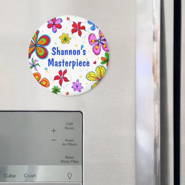 Big Flowers Art Design Magnet (In Situ (Fridge))