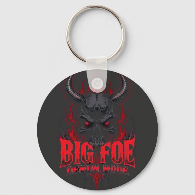BIG FOE MEMONMODA – Red Devil Face Bold Men’s T-Sh Key Ring (Front)